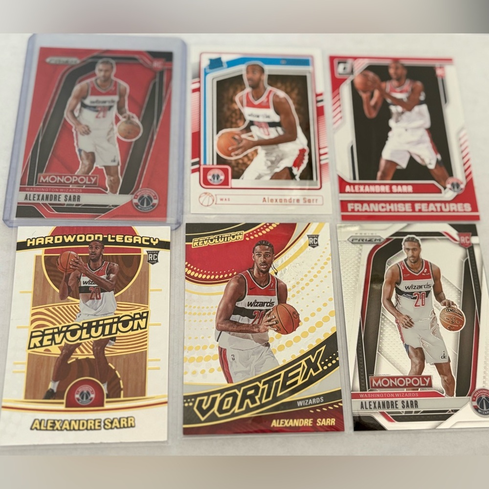 Alexandre Sarr Basketball Cards Red Prizm Washington Wizards Rookie Cards Lot